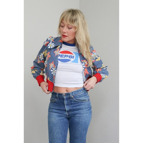 1970's Vintage Butterfly Fade & Dagger Collar Lightweight Jacket ~ Women's XS SM - Picture 9 of 9